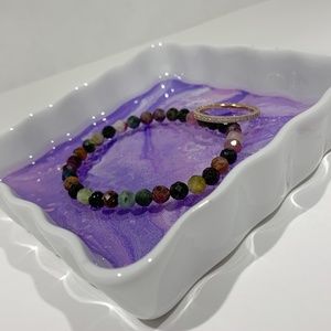 Square Ruffled Trinket Dish